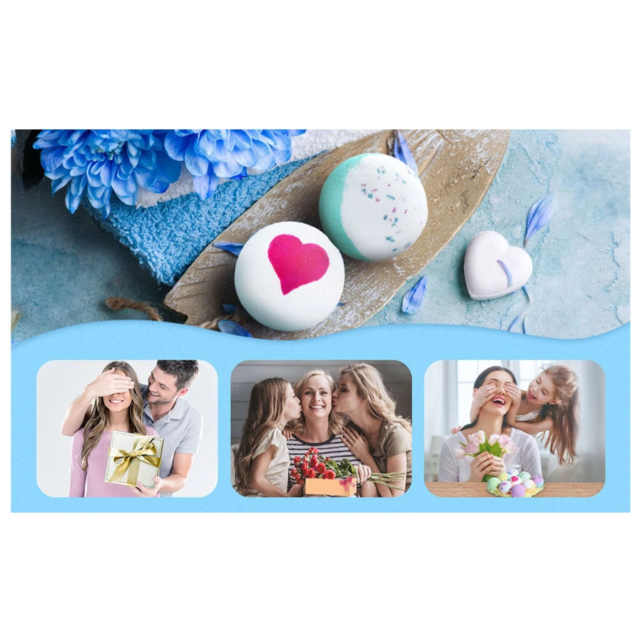 Премиальные бомбочки для ванны EPEIOS Bath bombs, 24 шт, разноцветные