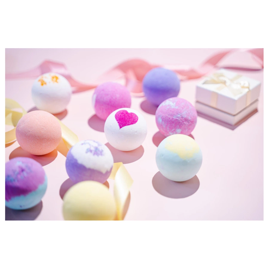 Премиальные бомбочки для ванны EPEIOS Bath bombs, 24 шт, разноцветные
