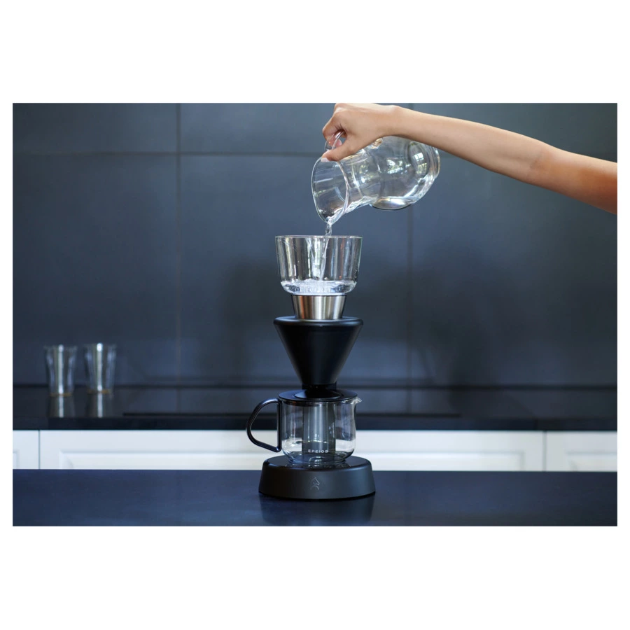 Умная кофеварка EPEIOS FoElem Mocca на 850 мл, 1050 Вт, EPCM503, черная