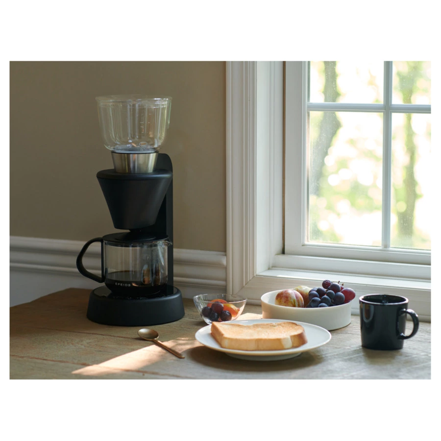 Умная кофеварка EPEIOS FoElem Mocca на 850 мл, 1050 Вт, EPCM503, черная