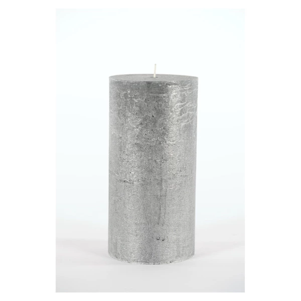 Свеча цилиндрическая Luz Your Senses 20 см, черное серебро