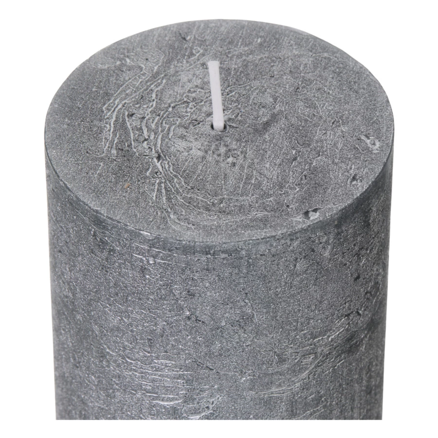 Свеча цилиндрическая Luz Your Senses Рустик 7х15 см, черное серебро