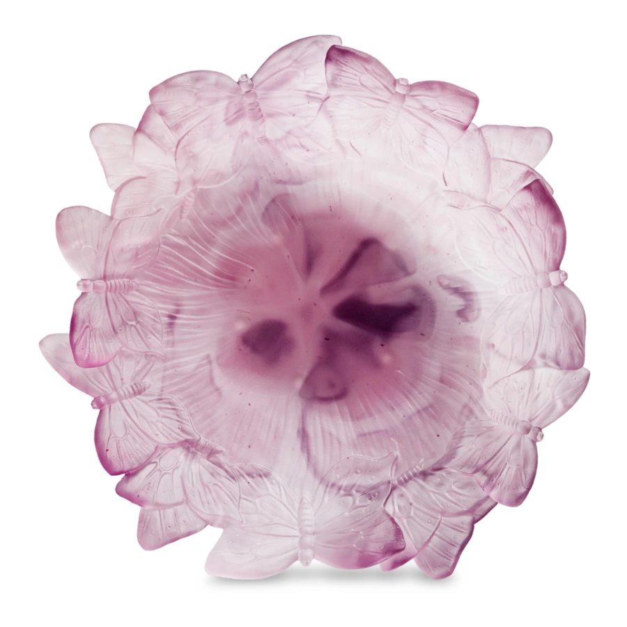 Чаша декоративная Decor de Table Pate de Verre Cristal Бабочки 20 см, хрустальное тесто