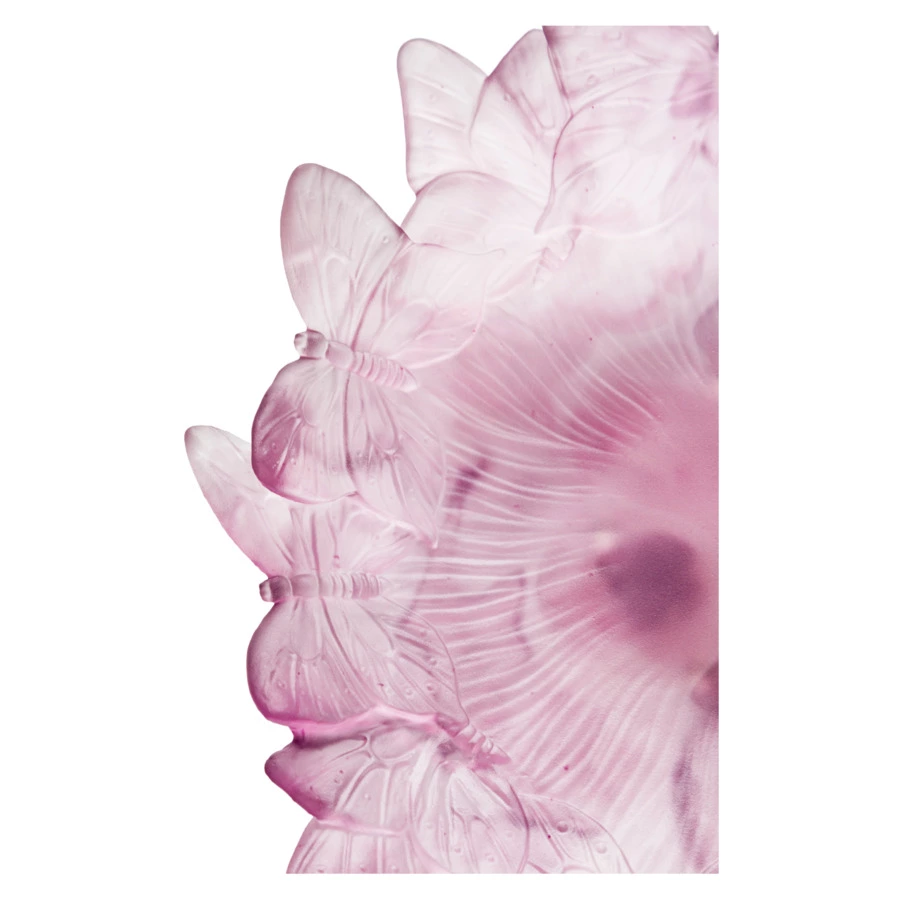 Чаша декоративная Decor de Table Pate de Verre Cristal Бабочки 20 см, хрустальное тесто