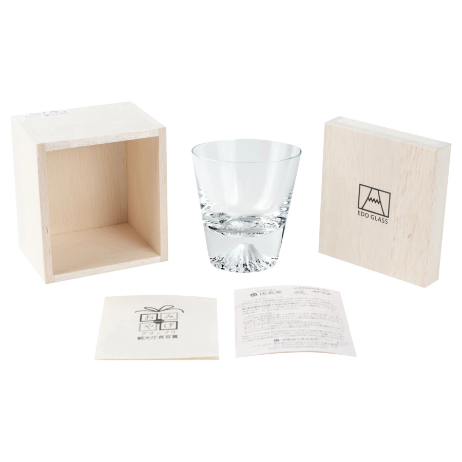 Стакан Tajima Glass Фудзи Рокс мини 170 мл, стекло, деревянная коробка