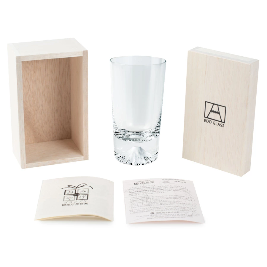 Стакан Tajima Glass Фудзи Тумблер мини 160 мл, стекло, деревянная коробка