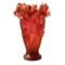 Ваза Decor de Table Pate de Verre Cristal Ирисы 22 см, хрустальное тесто, янтарно-красная, п/к