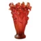 Ваза Decor de Table Pate de Verre Cristal Ирисы 22 см, хрустальное тесто, янтарно-красная, п/к