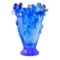 Ваза Decor de Table Pate de Verre Cristal Ирисы 32 см, хрустальное тесто, кобальтово-синяя, п/к