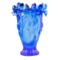 Ваза Decor de Table Pate de Verre Cristal Ирисы 32 см, хрустальное тесто, кобальтово-синяя, п/к