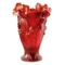 Ваза Decor de Table Pate de Verre Cristal Ирисы 32 см, хрустальное тесто, янтарно-красная, п/к