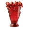 Ваза Decor de Table Pate de Verre Cristal Ирисы 32 см, хрустальное тесто, янтарно-красная, п/к