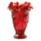 Ваза Decor de Table Pate de Verre Cristal Ирисы 32 см, хрустальное тесто, янтарно-красная, п/к