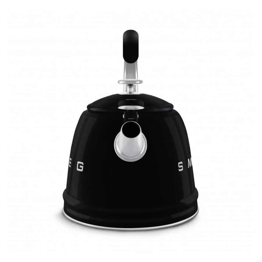 Чайник со свистком SMEG WKF01BL 2,3 л, черный, глянцевый