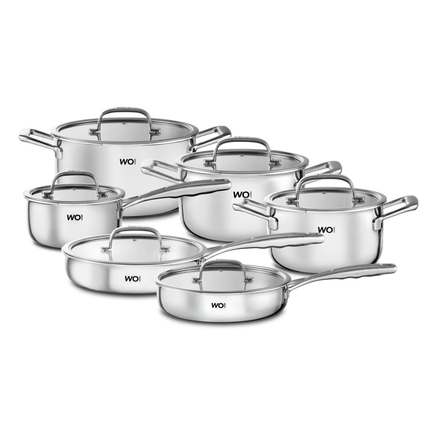 Набор кухонной посуды WO HOME Verona 6 предметов, сталь нержавеющая