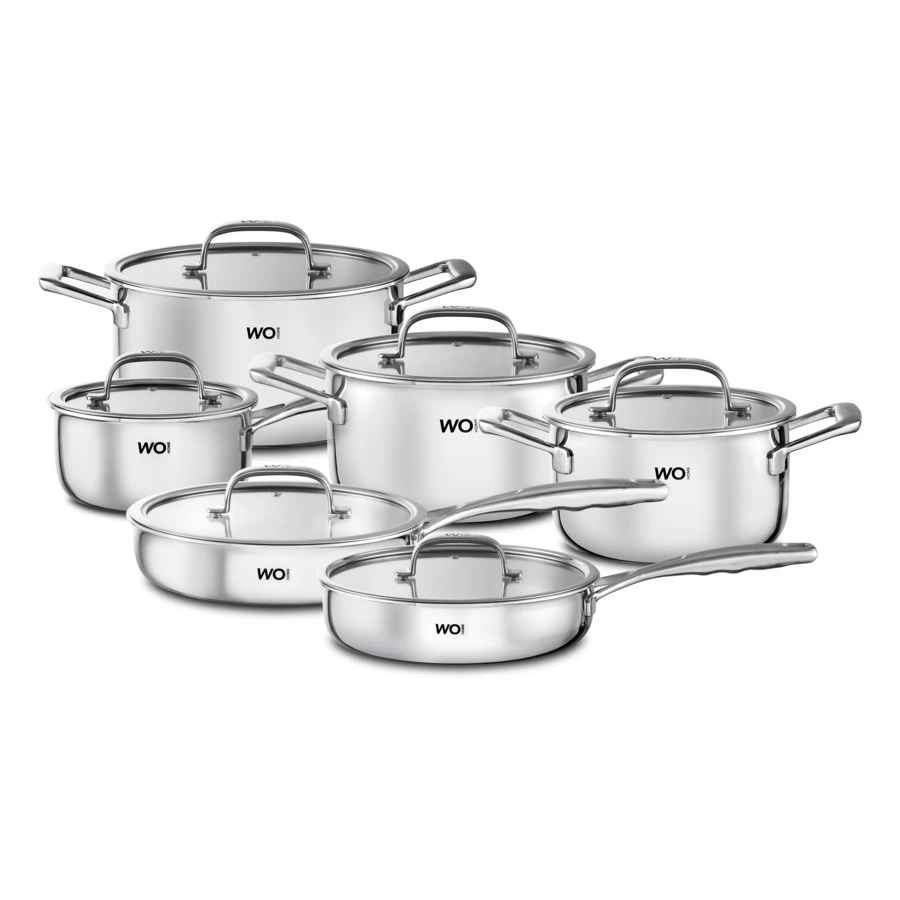 Набор кухонной посуды WO HOME Verona 6 предметов, сталь нержавеющая