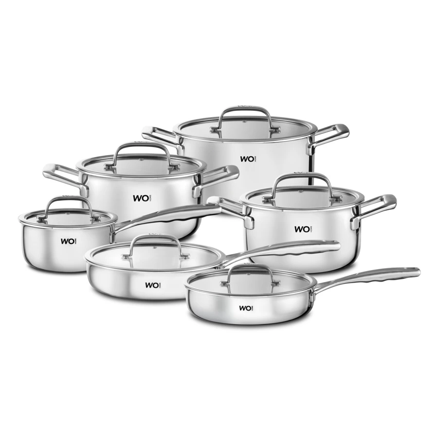 Набор кухонной посуды WO HOME Verona 6 предметов, сталь нержавеющая