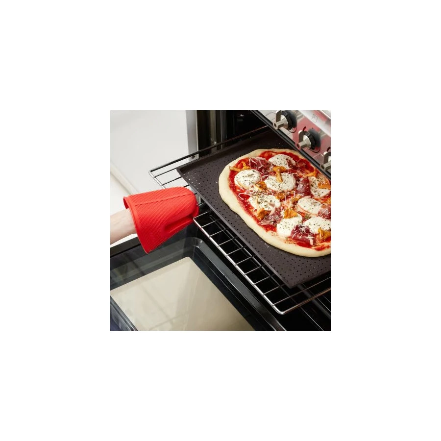 Варежка для духовки Lekue, платиновый силикон, красная