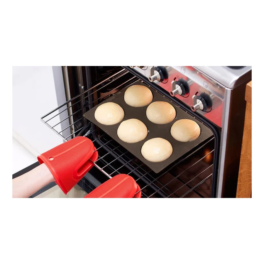 Варежка для духовки Lekue, платиновый силикон, красная