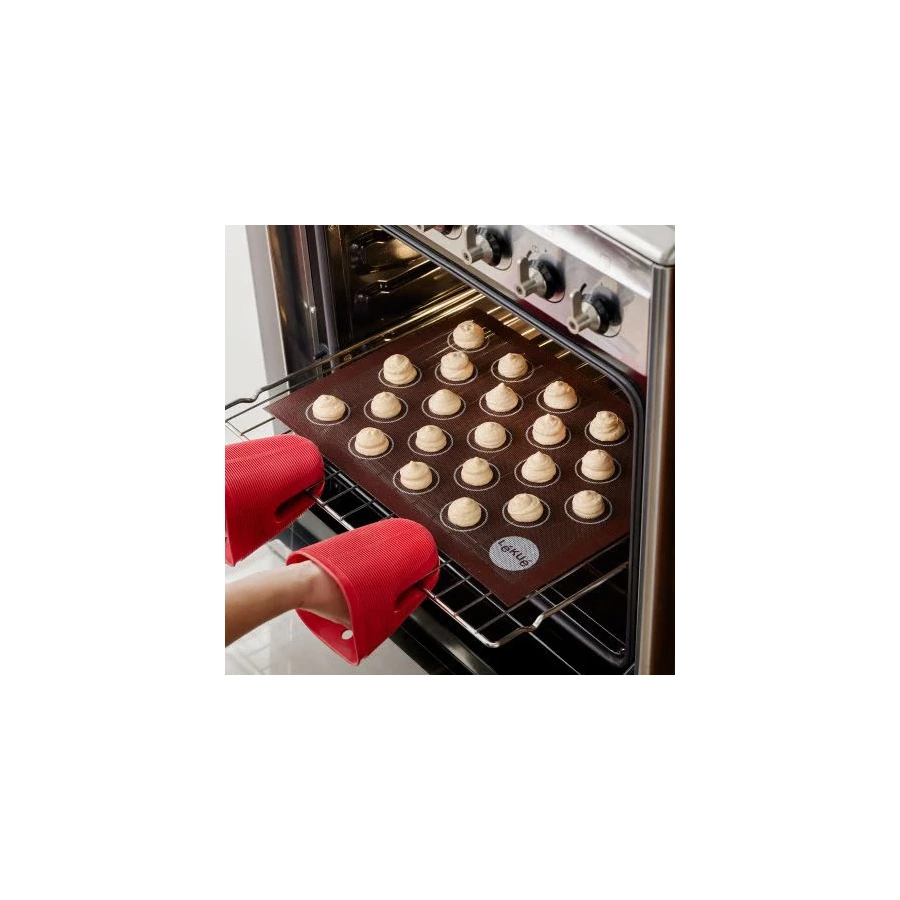 Варежка для духовки Lekue, платиновый силикон, красная