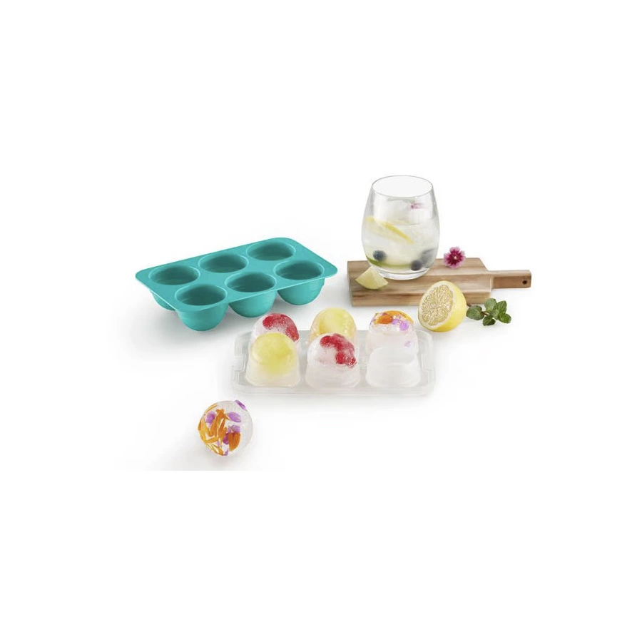 Форма для льда Lekue Ice & Ice creams Сферы XL, Д 5см, 6 шт, силикон, бирюзовая
