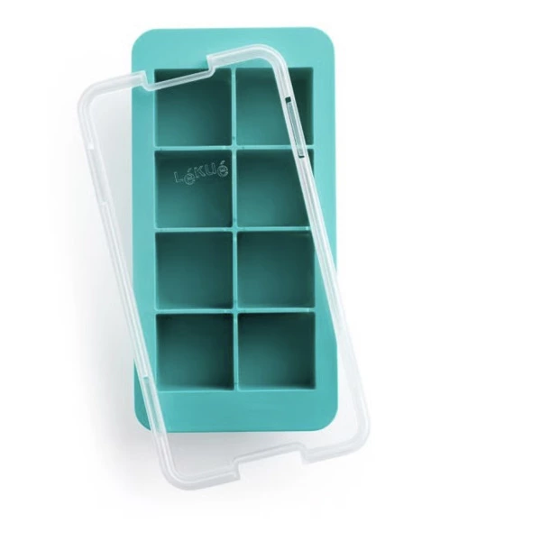 Форма для льда Lekue Ice & Ice creams Кубы XL 4,5х4,5см, 8 шт, силикон, бирюзовая