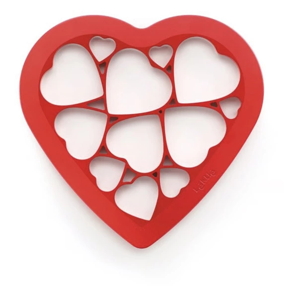 Формочка для печенья Lekue Сердечки вырубная, пластик, красная