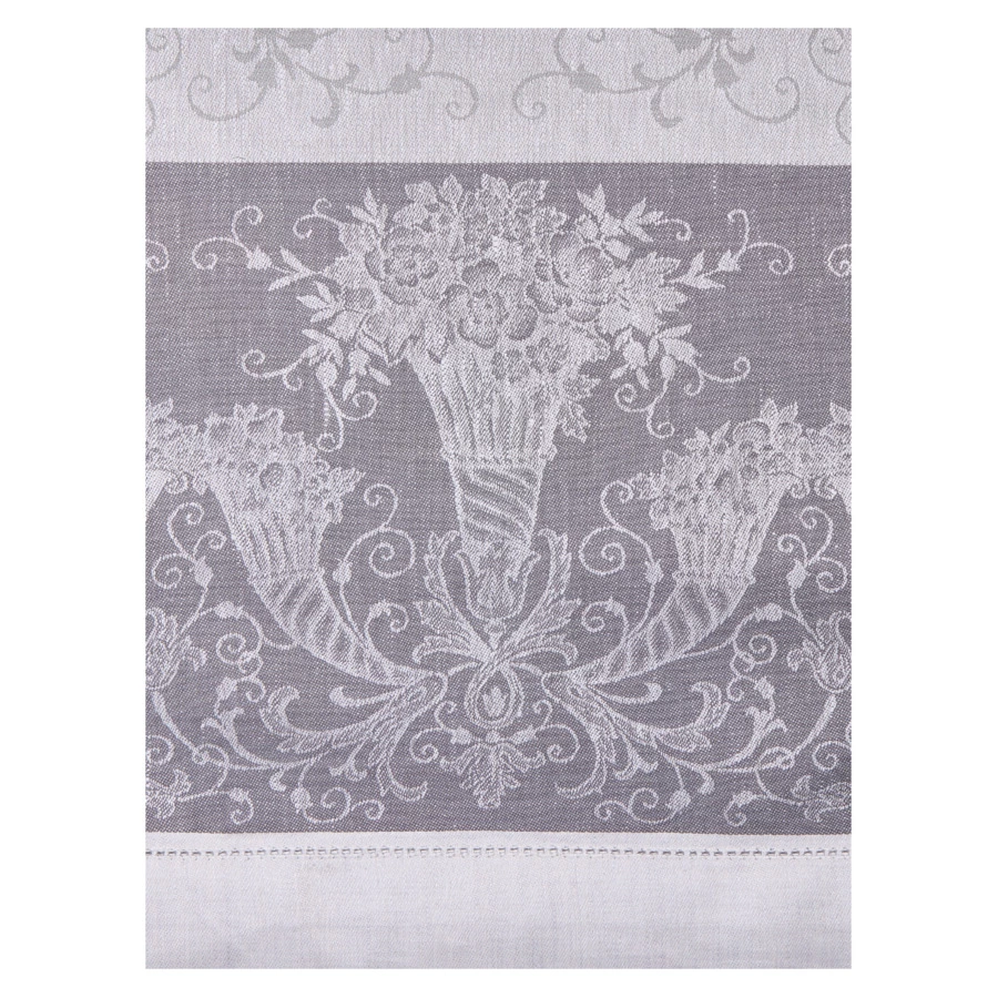 Скатерть квадратная Яковлевский Жаккард Волшебница 178х178 см, полулен, серо-черная