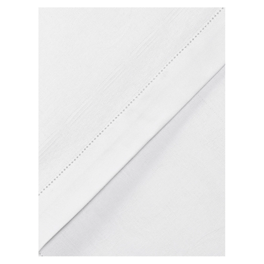 Скатерть прямоугольная Яковлевский Жаккард Ренессанс 140х220 см, полулен, белая