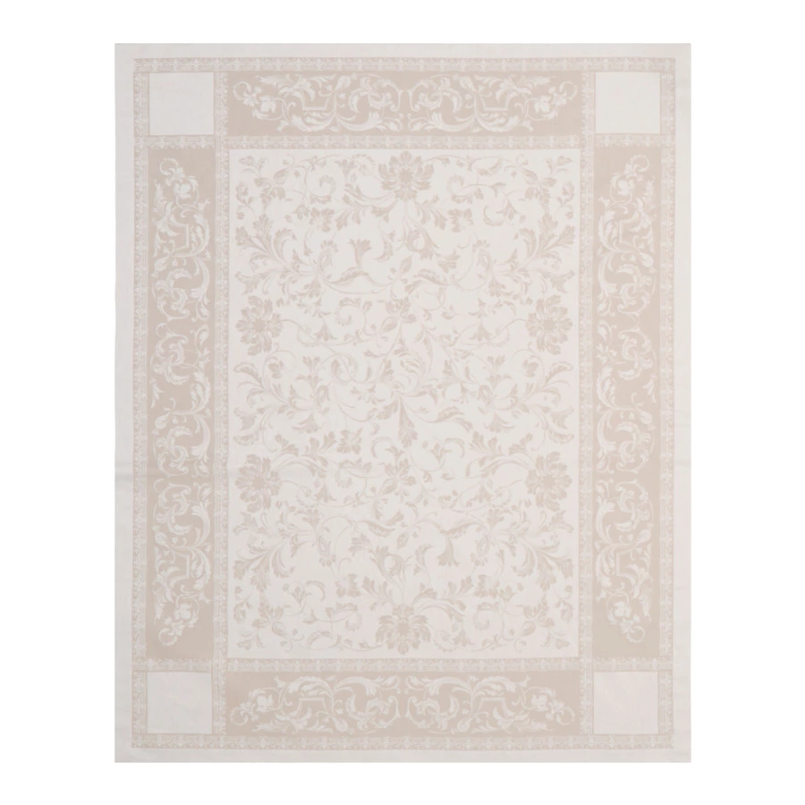 Скатерть прямоугольная Яковлевский Жаккард Ренессанс 140х180 см, полулен, бежевая