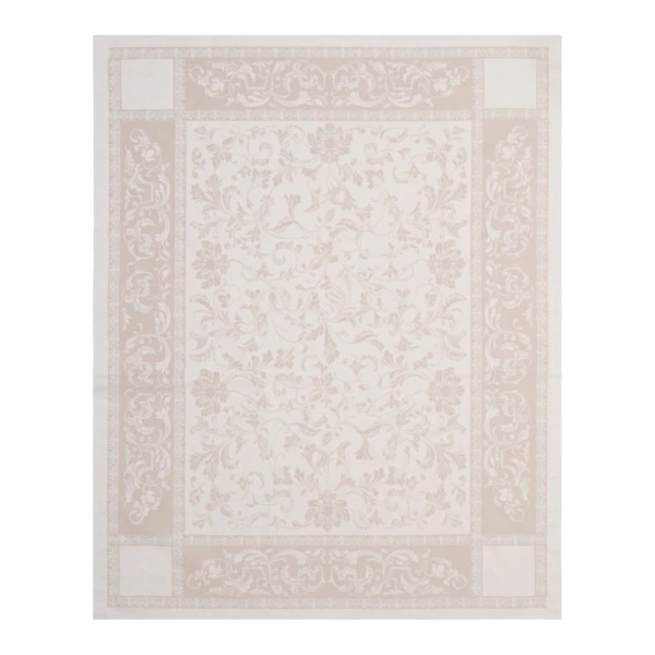 Скатерть прямоугольная Яковлевский Жаккард Ренессанс 140х180 см, полулен, бежевая