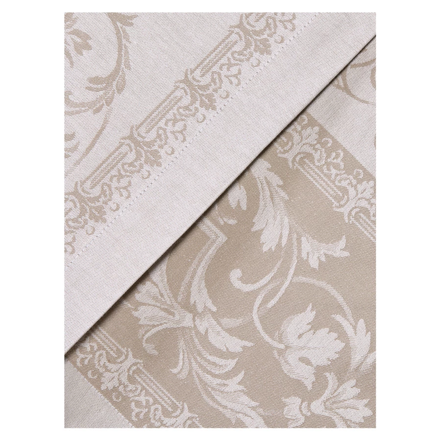 Скатерть прямоугольная Яковлевский Жаккард Ренессанс 140х180 см, полулен, бежевая