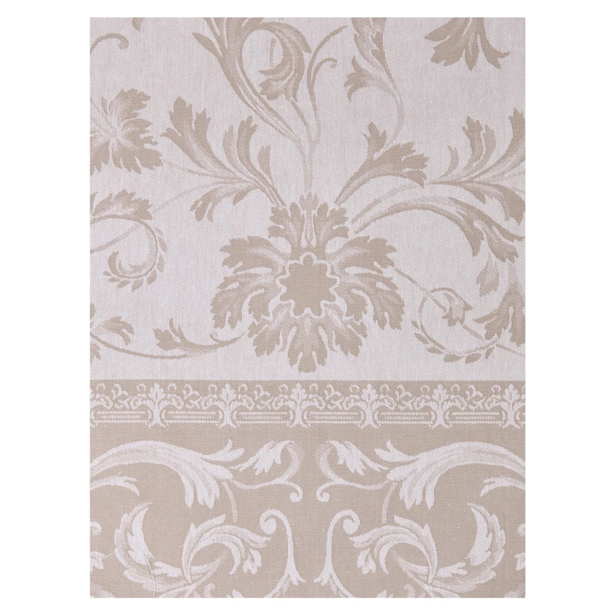 Скатерть прямоугольная Яковлевский Жаккард Ренессанс 140х180 см, полулен, бежевая