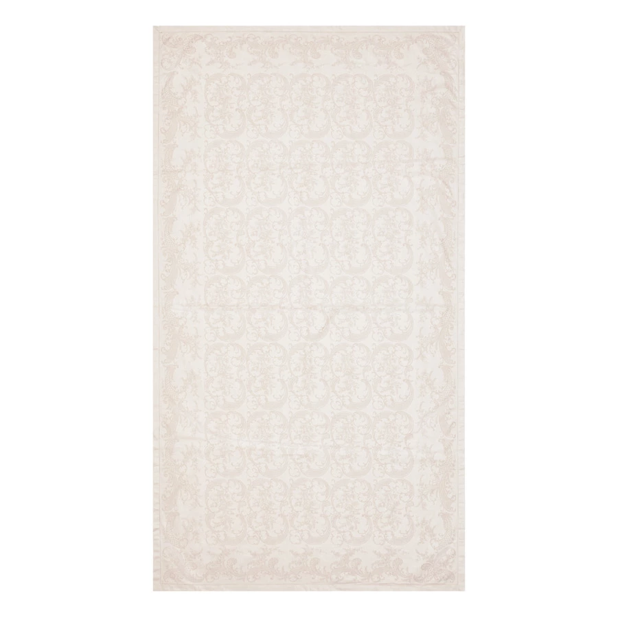 Скатерть прямоугольная Яковлевский Жаккард Кружева 170х310 см, полулен, бежевая