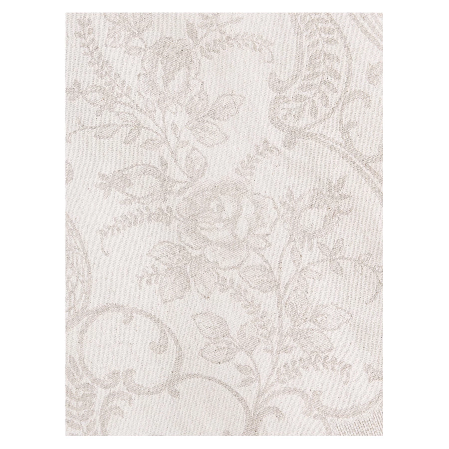 Скатерть прямоугольная Яковлевский Жаккард Кружева 170х310 см, полулен, бежевая