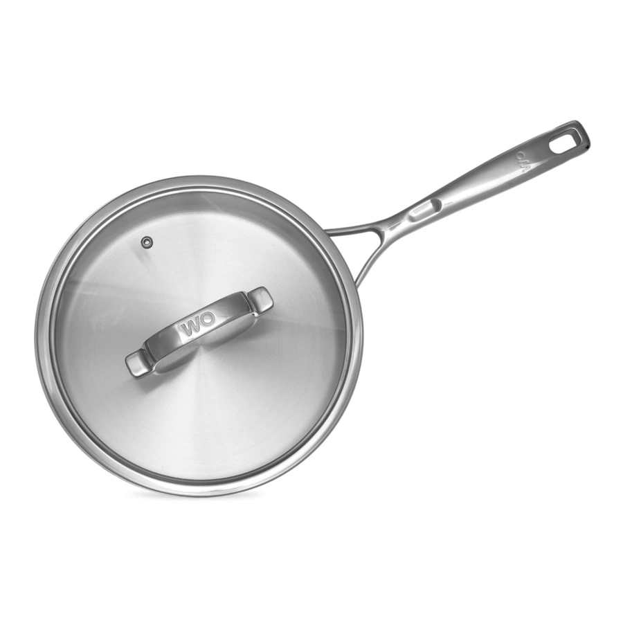 Набор сковородок со стеклянными крышками WO HOME Verona 24х5,5 см, 26х6 см, сталь нержавеющая