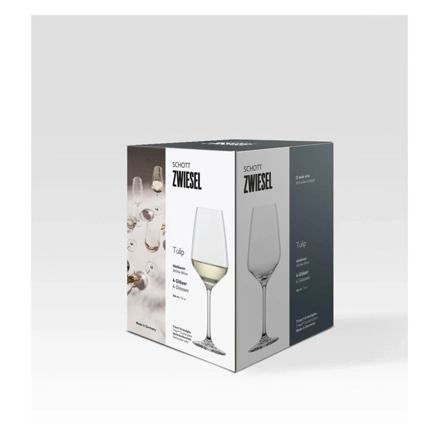 Набор бокалов для белого вина Schott Zwiesel Tulip, 350 мл, 4 шт, хрустальное стекло