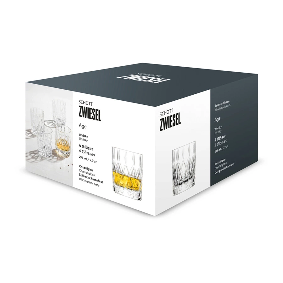 Набор стаканов для виски Schott Zwiesel Bar Special Age, 294 мл, 4 шт, хрустальное стекло