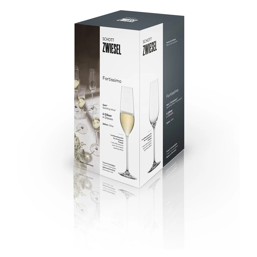 Набор бокалов для шампанского Schott Zwiesel Fortissimo Sparkling Wine, 240 мл, хрустальное стекло