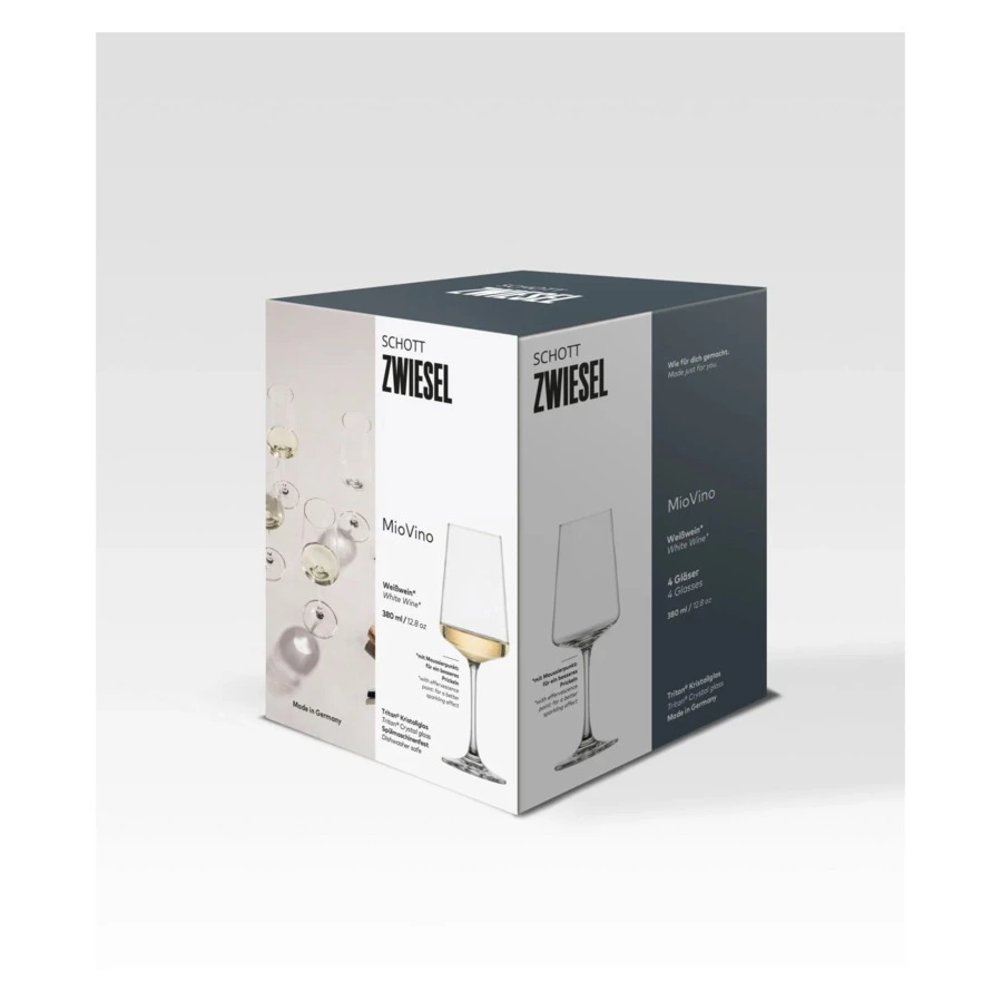 Набор бокалов для белого вина Schott Zwiesel Miovino, 380 мл, 4 шт, хрустальное стекло
