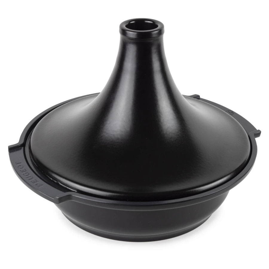 Тажин антипригарный для индукции Peugeot Atlas Black Д33хН23 см, кованый алюминий, крышка керамика,