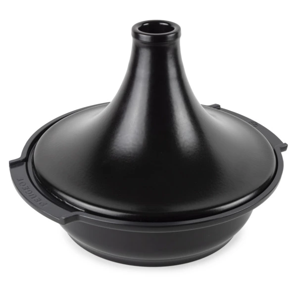 Тажин антипригарный для индукции Peugeot Atlas Black Д33хН23 см, кованый алюминий, крышка керамика,