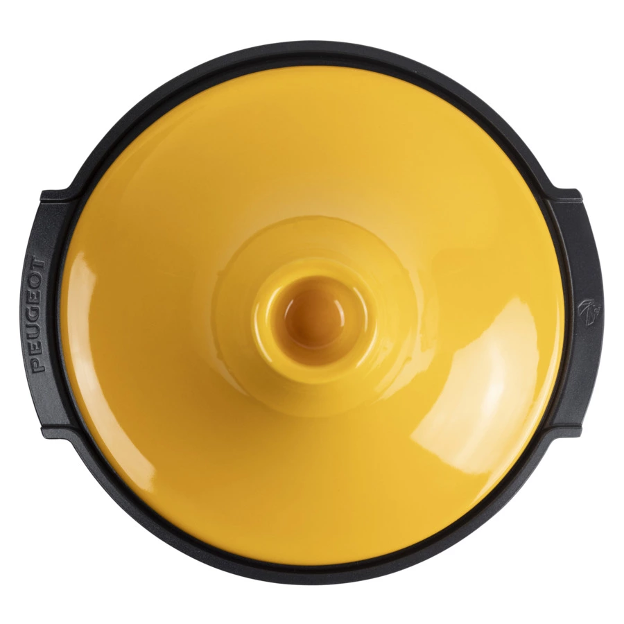 Тажин антипригарный для индукции Peugeot Atlas Yellow Д33хН23 см, кованый алюминий, крышка керамика,