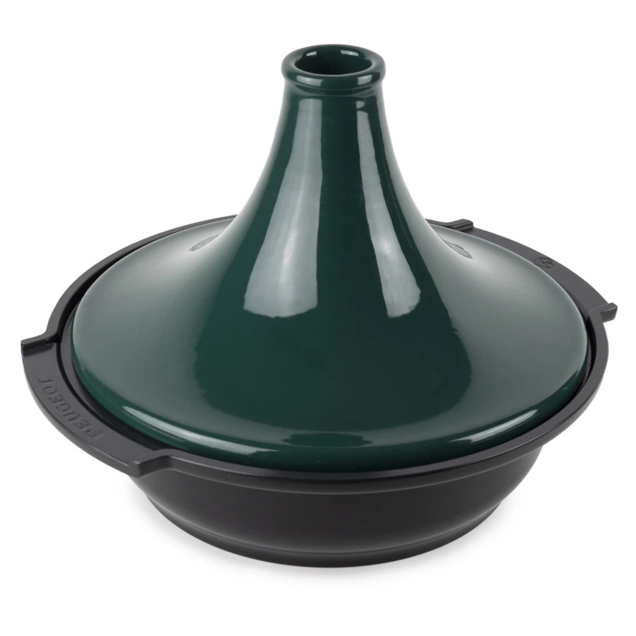 Тажин антипригарный для индукции Peugeot Atlas Green Д33хН23 см, кованый алюминий, крышка керамика,