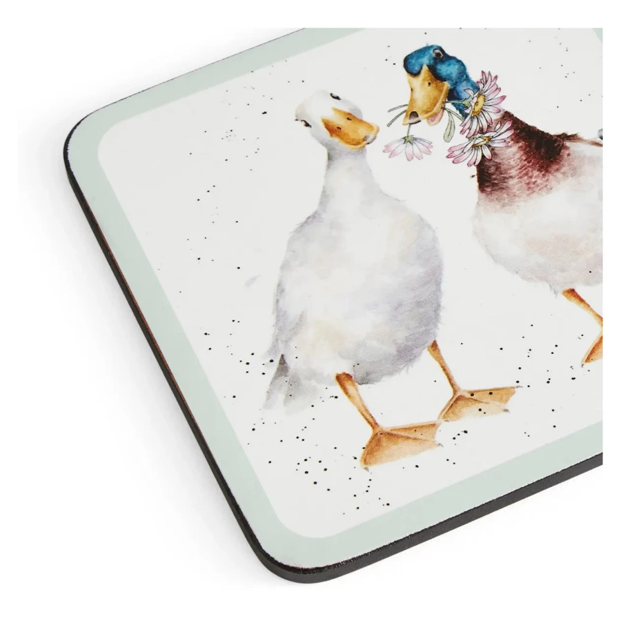 Набор подставок для бокалов Pimpernel Забавная фауна. Дикие цветы 10,5х10,5 см, 4 шт, пробка