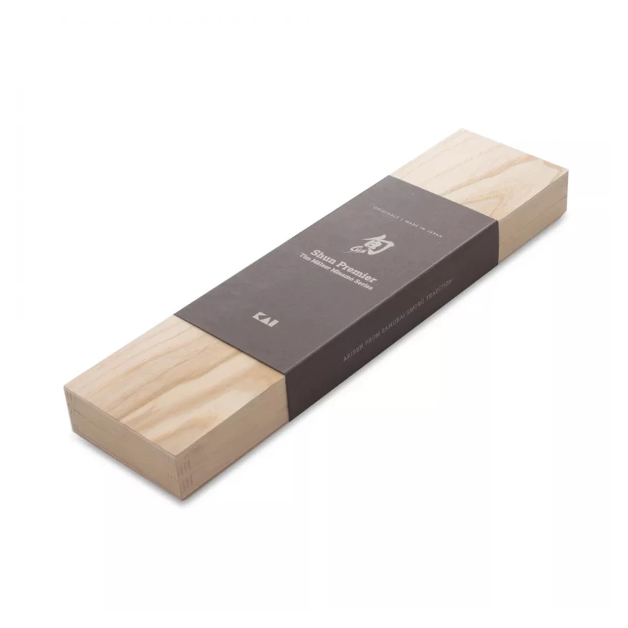 Нож универсальный KAI Шан Премьер Минамо 15 см, дамасская сталь 32 слоя, ручка пакка