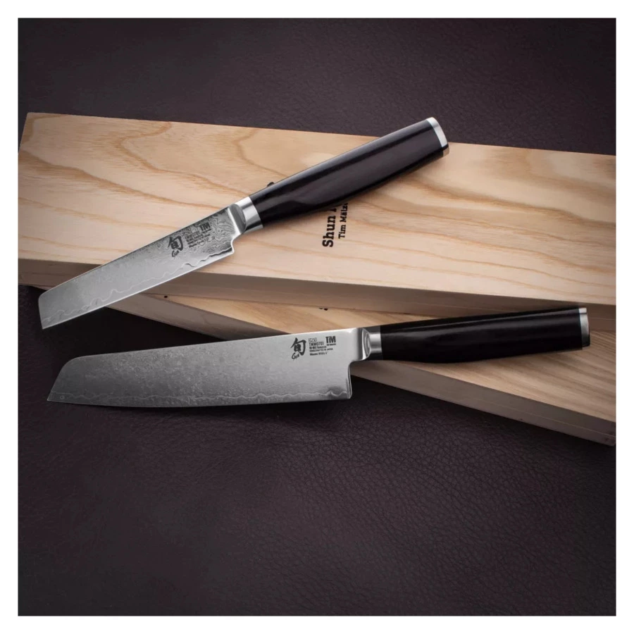 Нож универсальный KAI Шан Премьер Минамо 15 см, дамасская сталь 32 слоя, ручка пакка