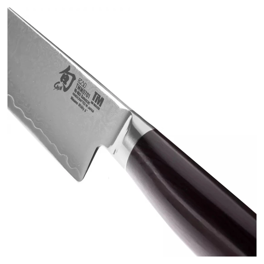 Нож универсальный KAI Шан Премьер Минамо 15 см, дамасская сталь 32 слоя, ручка пакка