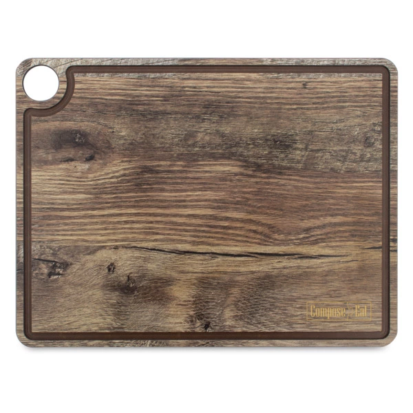 Доска разделочная с желобом ComposeEat ProFashion 32х24 см, композит,  дуб мореный