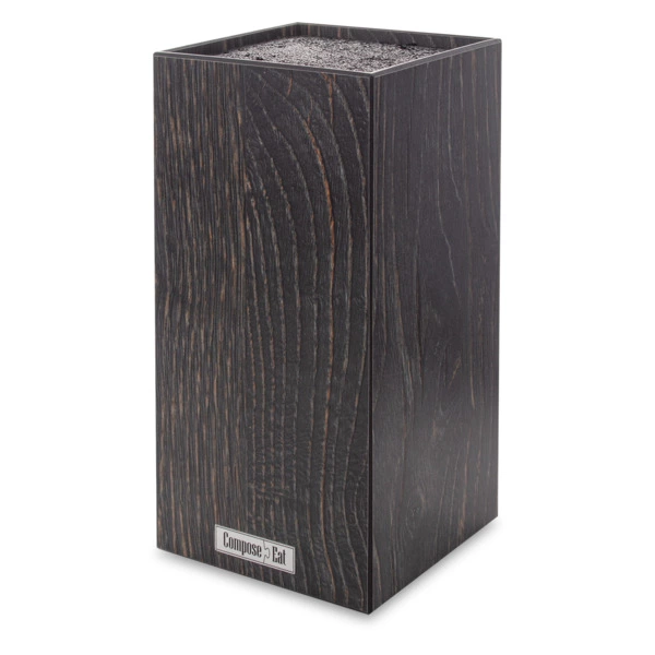 Подставка для ножей ComposeEat Elegance 11х11х24 см, композит,  дуб Бренди